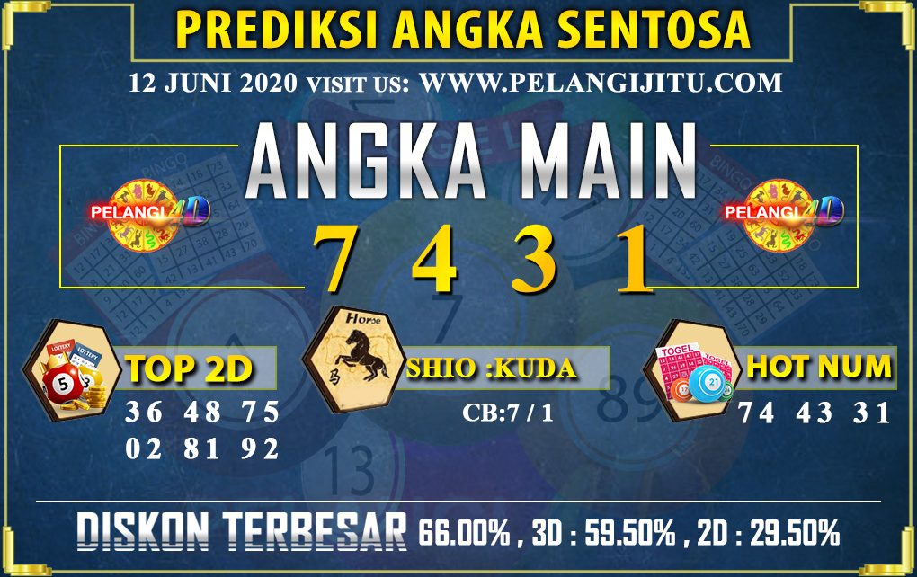 PREDIKSI TOGEL SENTOSA POOLS 12 JUNI 2020