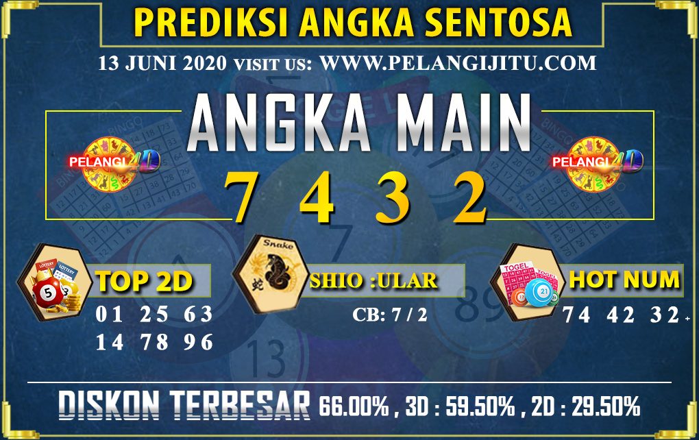 PREDIKSI TOGEL SENTOSA POOLS 13 JUNI 2020