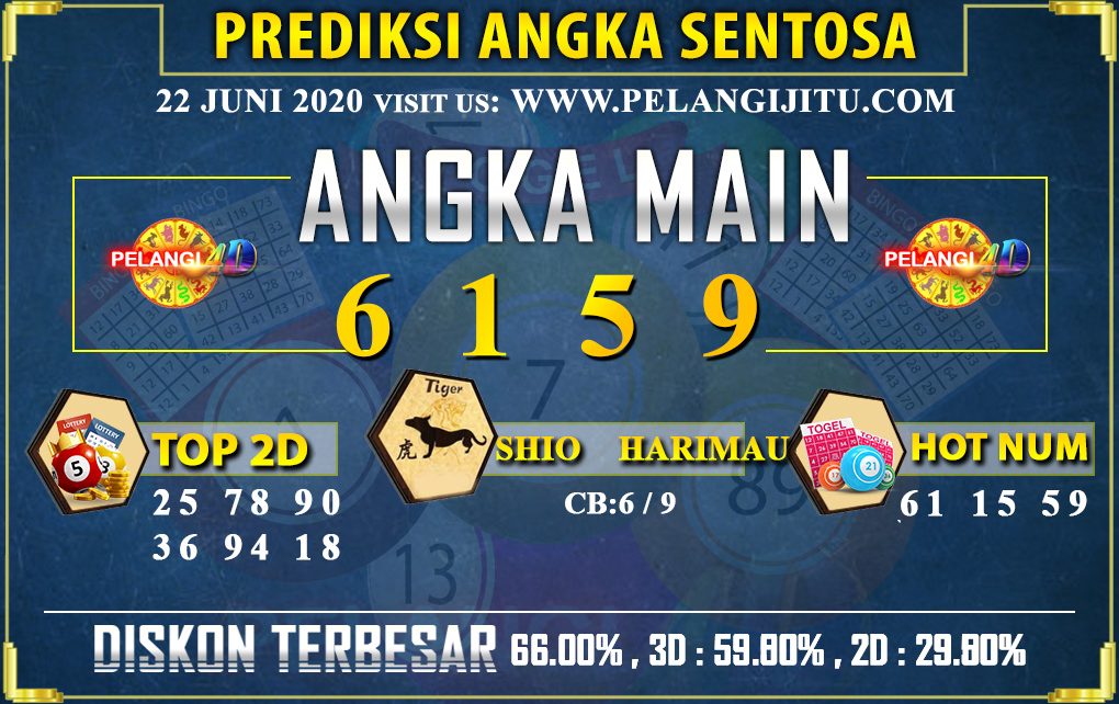 PREDIKSI TOGEL SENTOSA POOLS 22 JUNI 2020