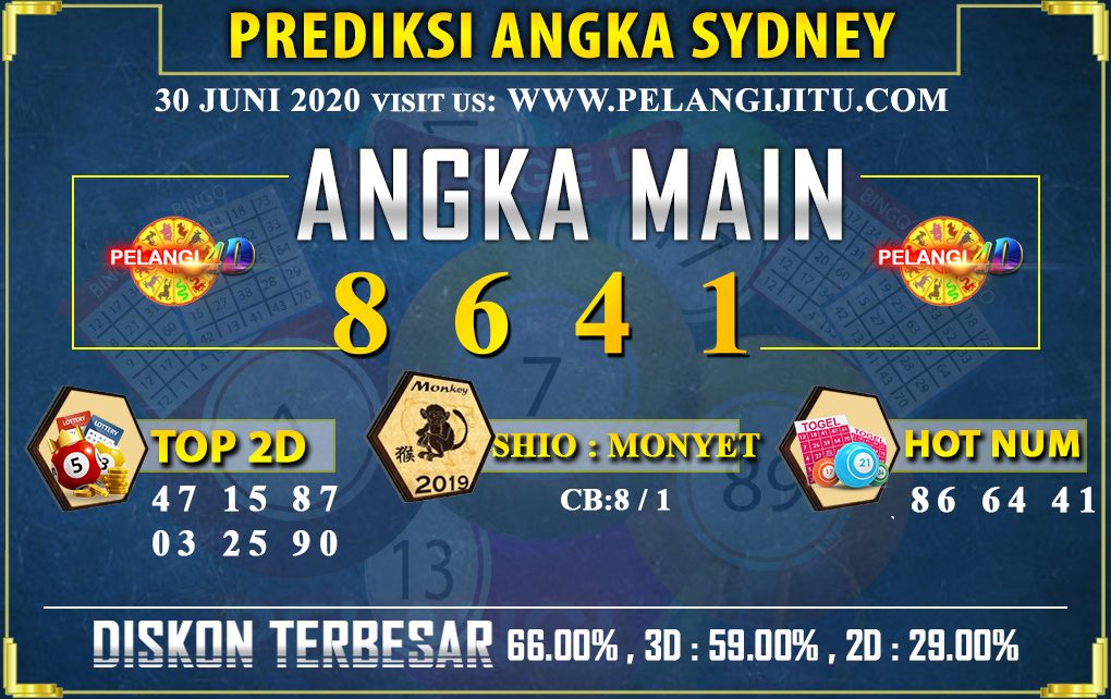 PREDIKSI TOGEL SYDNEY POOLS 30 JUNI 2020