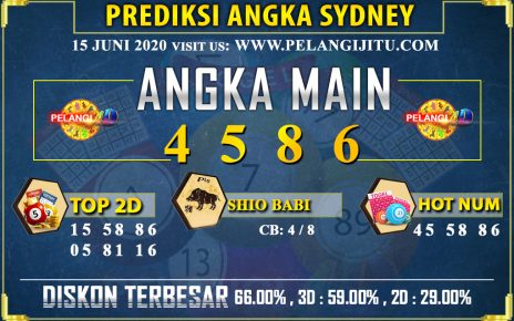 PREDIKSI TOGEL SYDNEY POOLS 15 JUNI 2020