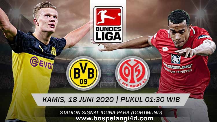 Prediksi Borussia Dortmund vs Mainz, Liga Jerman 18 Juni 2020
