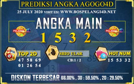 PREDIKSI TOGEL AGOGO4D 25 july 2020