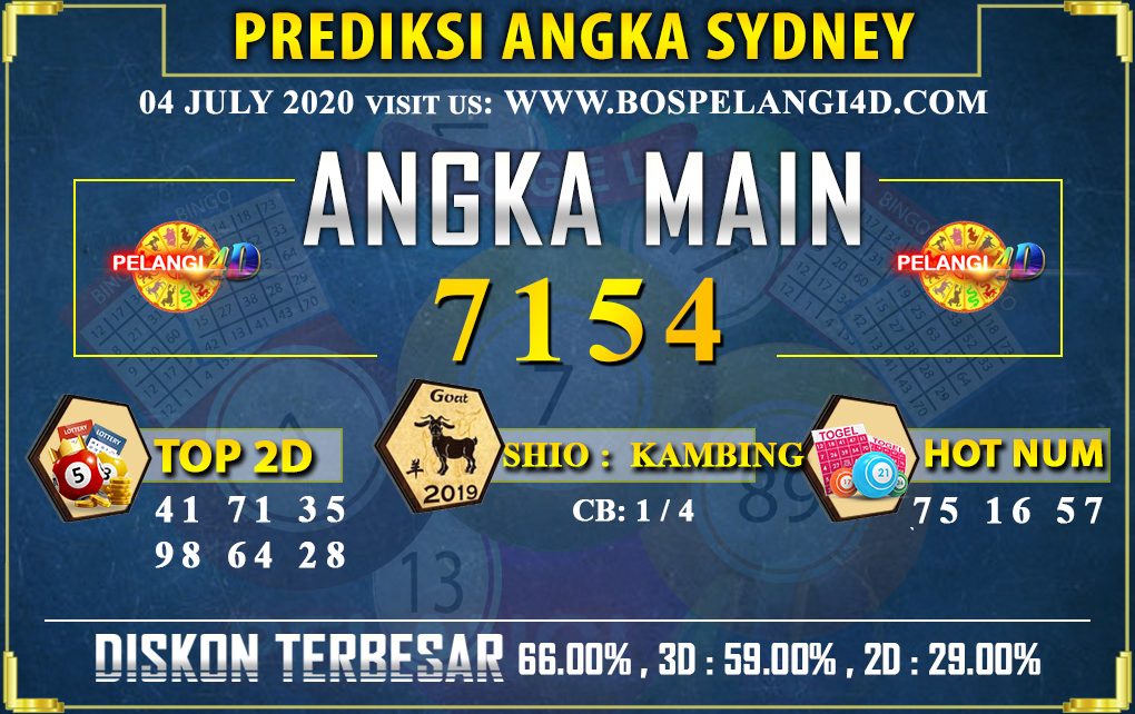 PREDIKSI TOGEL SYDNEY POOLS 04 july 2020