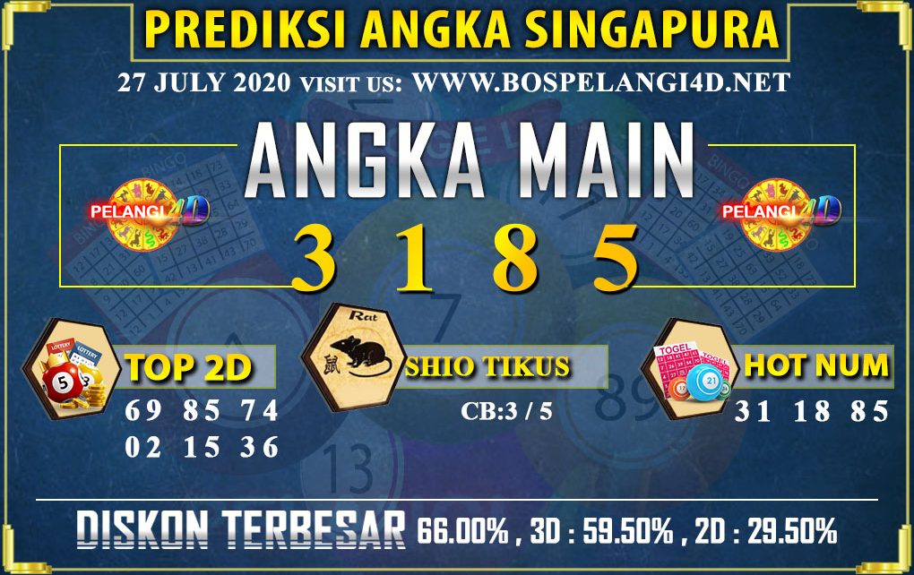 PREDIKSI TOGEL SINGAPORE POOLS 27 july 2020