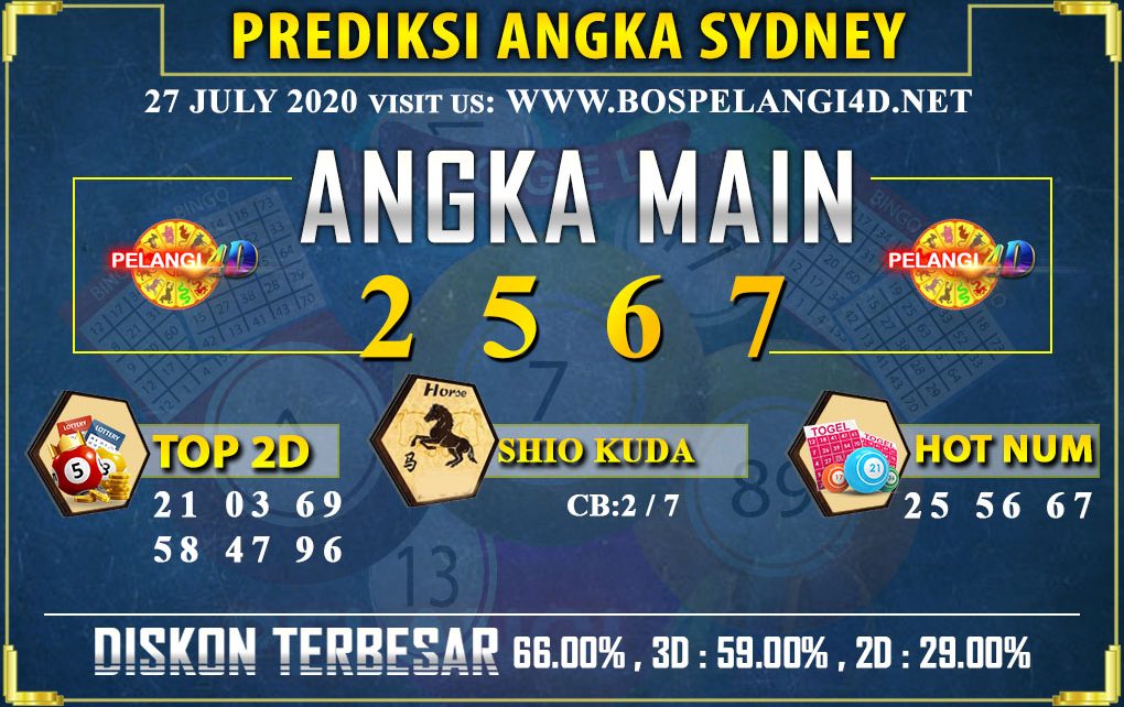 PREDIKSI TOGEL SYDNEY POOLS 27 july 2020