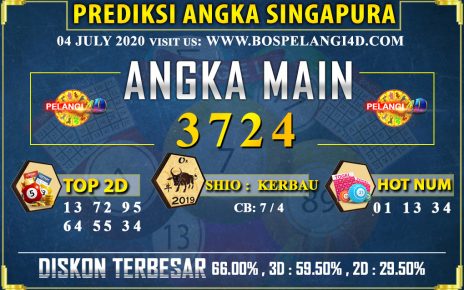 PREDIKSI TOGEL SINGAPORE POOLS 04 july 2020