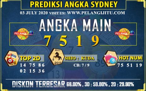 PREDIKSI TOGEL SYDNEY POOLS 03 july 2020