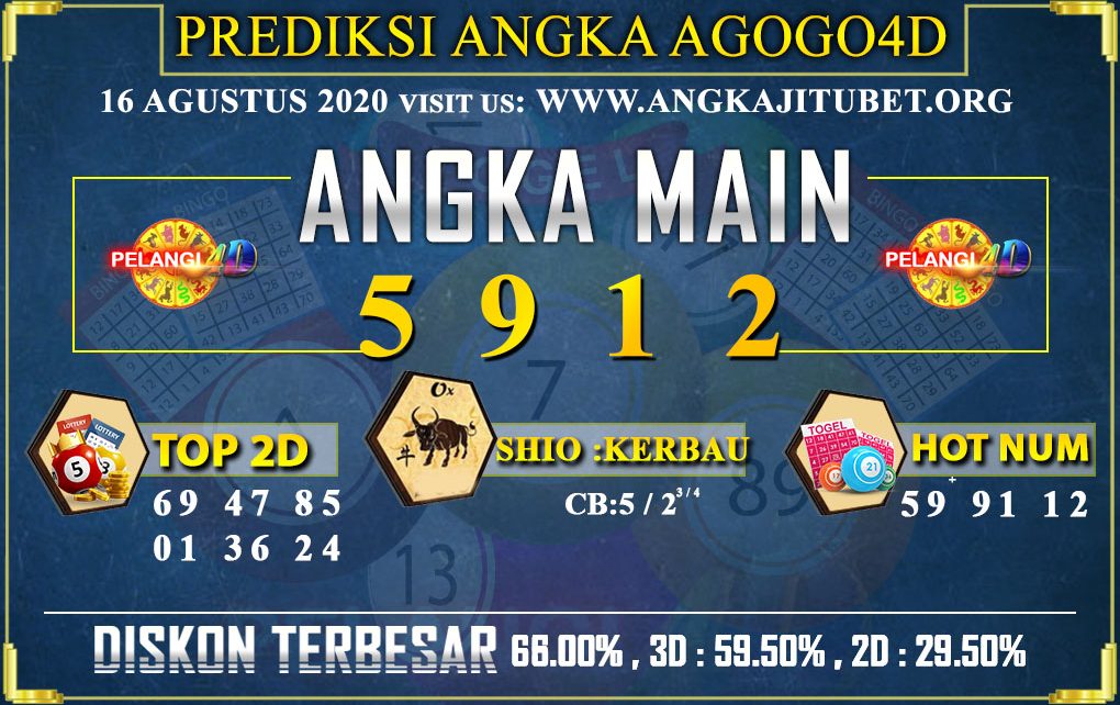 PREDIKSI TOGEL AGOGO4D 16 AGUSTUS 2020