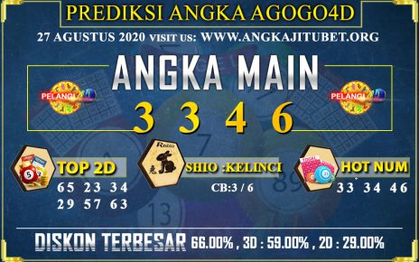 PREDIKSI TOGEL AGOGO4D 27 AGUSTUS 2020