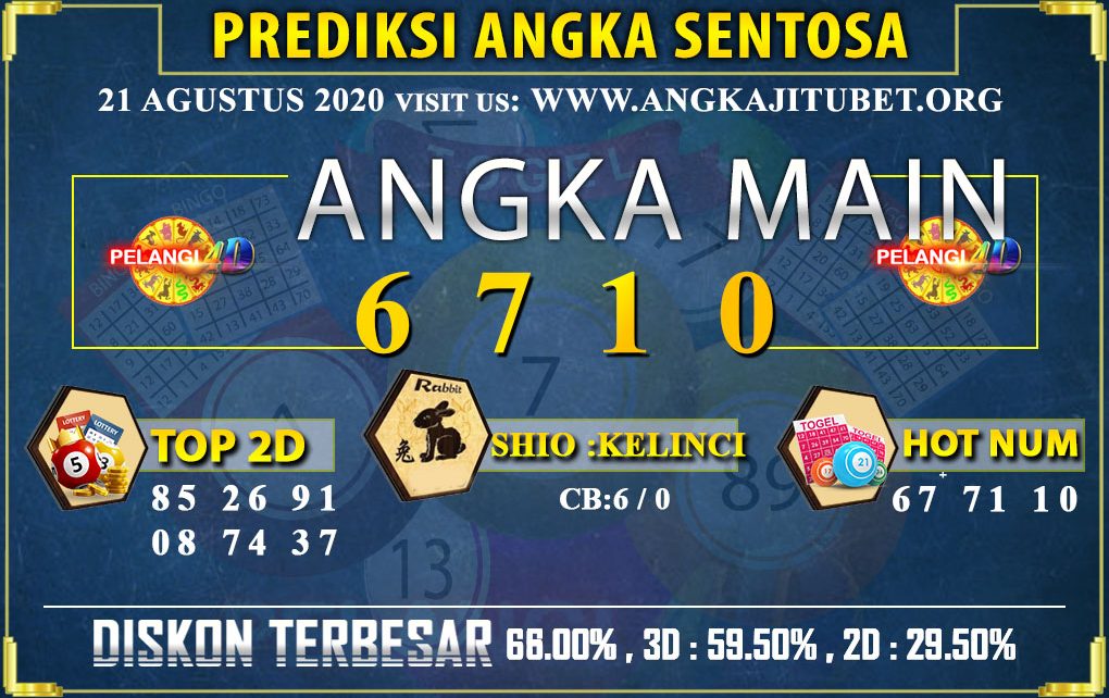 PREDIKSI TOGEL SENTOSA POOLS 21 AGUSTUS 2020