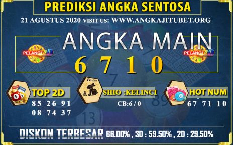 PREDIKSI TOGEL SENTOSA POOLS 21 AGUSTUS 2020