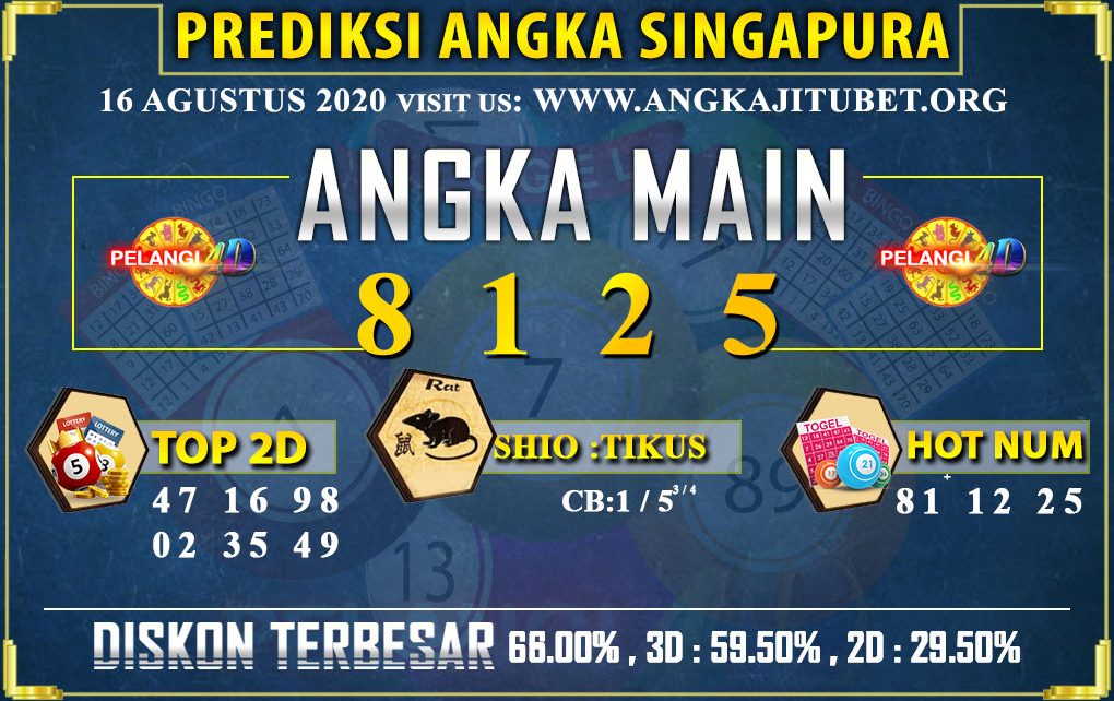 PREDIKSI TOGEL SINGAPORE POOLS 16 AGUSTUS 2020