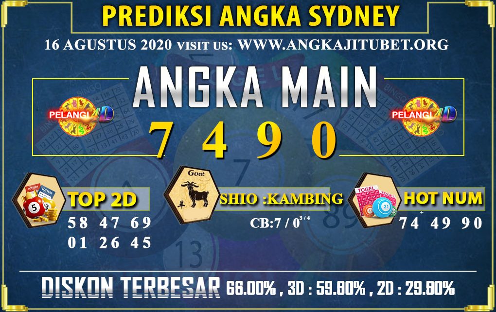 PREDIKSI TOGEL SYDNEY POOLS 16 AGUSTUS 2020