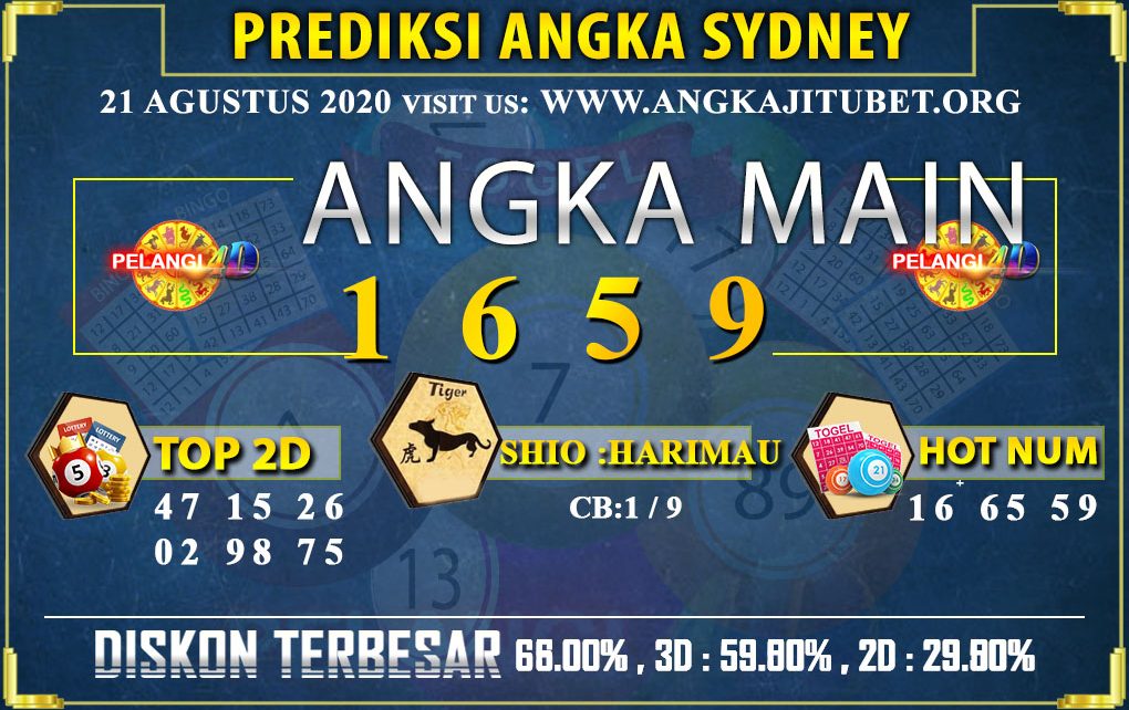 PREDIKSI TOGEL SYDNEY POOLS 21 AGUSTUS 2020