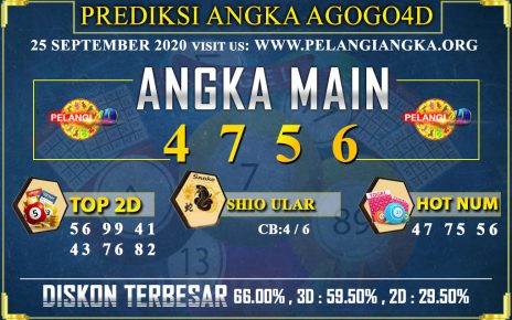 PREDIKSI TOGEL AGOGO4D 25 SEPTEMBER 2020