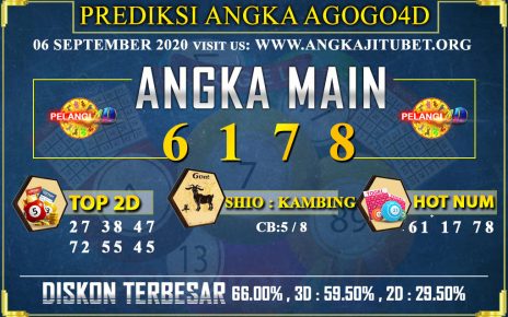 PREDIKSI TOGEL AGOGO4D 06 SEPTEMBER 2020