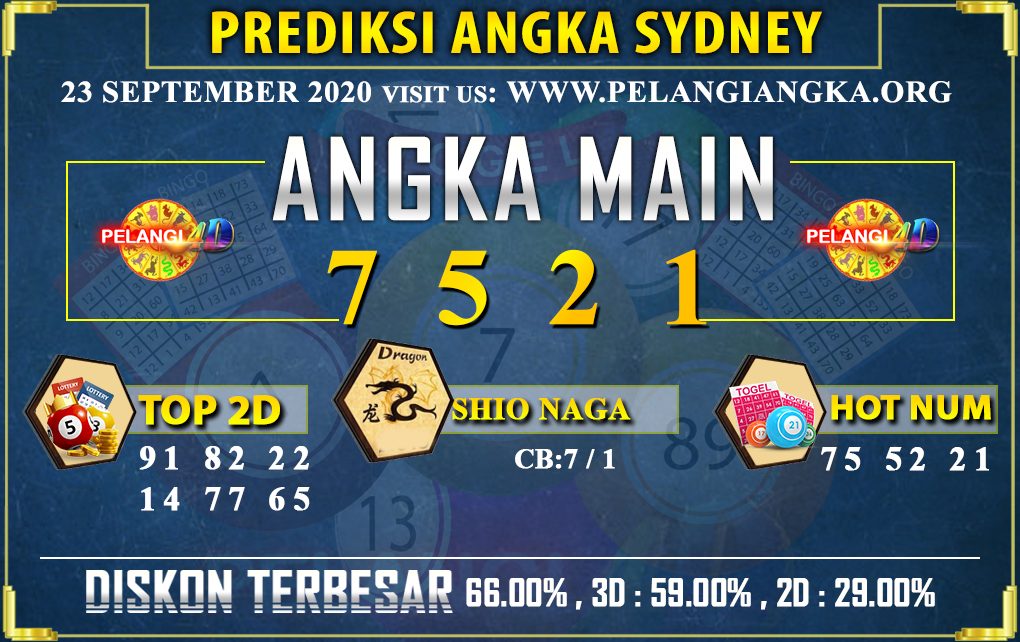 PREDIKSI TOGEL SYDNEY POOLS 23 SEPTEMBER 2020