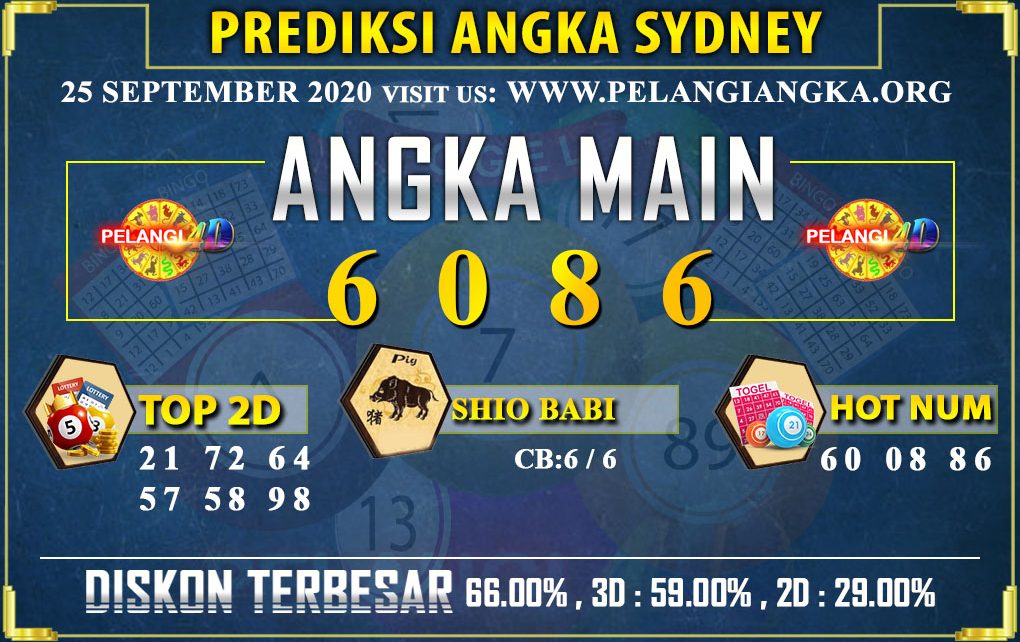 PREDIKSI TOGEL SYDNEY POOLS 25 SEPTEMBER 2020