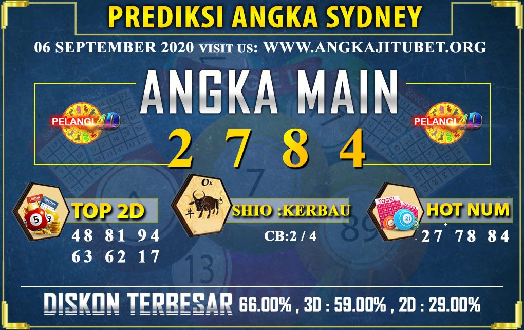 PREDIKSI TOGEL SYDNEY POOLS 06 SEPTEMBER 2020