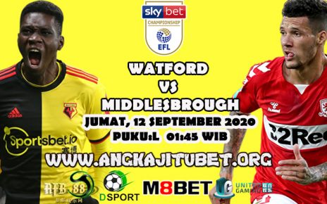 Prediksi Watford Vs Middlesbrough 12 September 2020