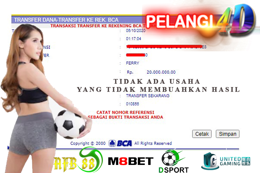 MEMBER PELANGI4D JACPOT SPORTBOOK 05 OKTOBER 2020