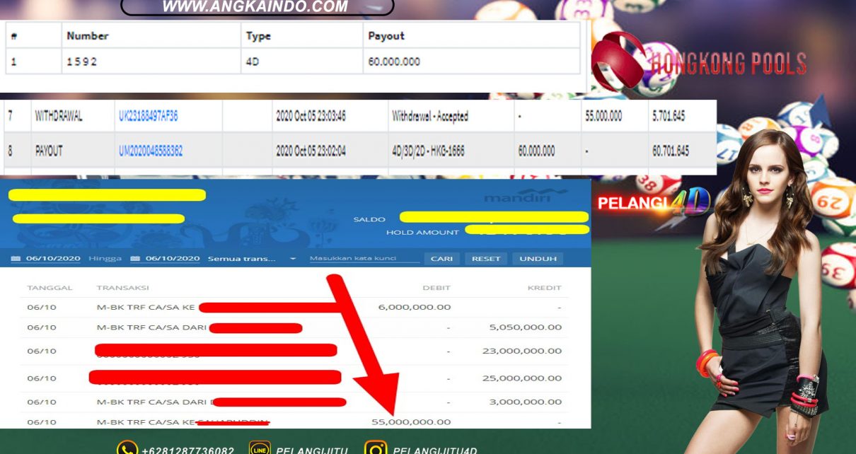 BUKTI JACKPOT TOGEL HK 55 JT 05 OKTOBER 2020