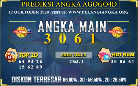 PREDIKSI TOGEL AGOGO4D 12 OCKTOBER 2020