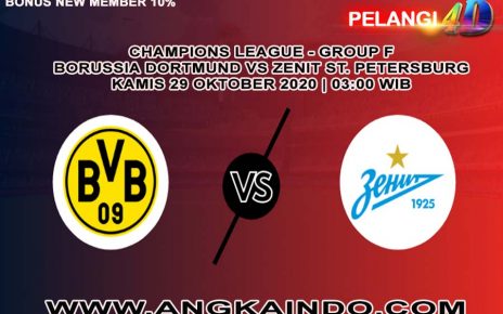 Prediksi Pertandingan Bola Borussia Dortmund Vs Zenit St. Petersburg