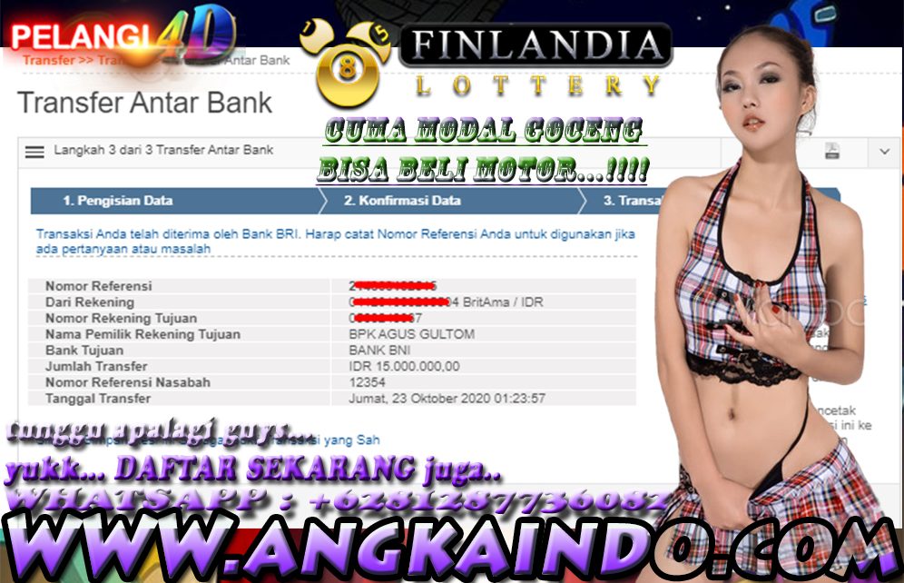 Bukti Jackpot TOGEL FINLANDIA LOTTERY, 23 Oktober 2020