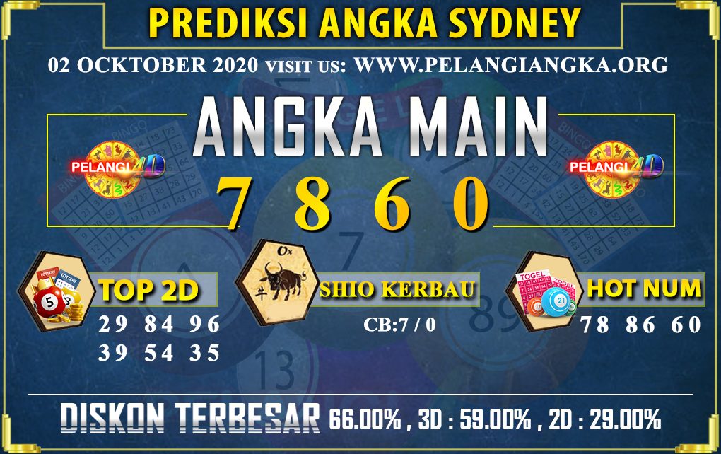 PREDIKSI TOGEL SYDNEY POOLS 02 OCKTOBER 2020