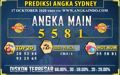 PREDIKSI TOGEL SYDNEY POOLS 17 OCKTOBER 2020