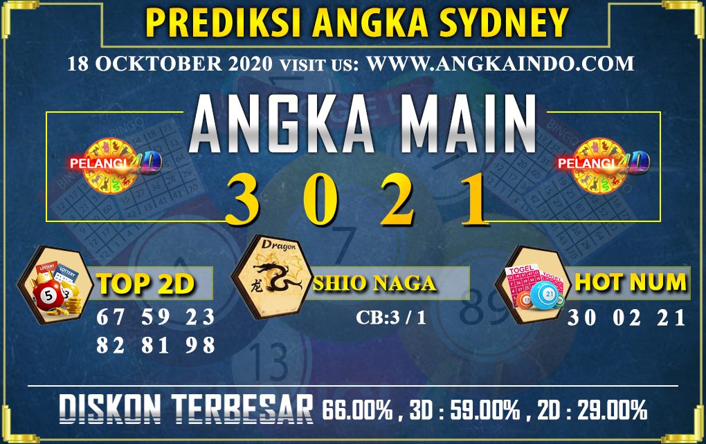 PREDIKSI TOGEL SYDNEY POOLS 18 OCKTOBER 2020