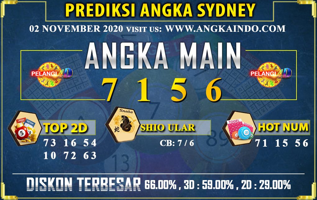 PREDIKSI TOGEL SYDNEY POOLS 02 NOVEMBER 2020