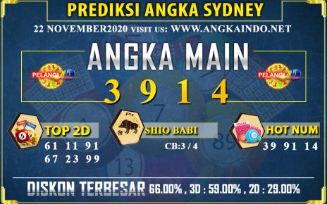 PREDIKSI TOGEL SYDNEY POOLS 22 NOVEMBER 2020