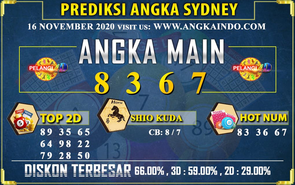 PREDIKSI TOGEL SYDNEY POOLS 16 NOVEMBER 2020