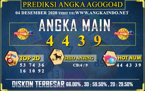 PREDIKSI TOGEL AGOGO4D 04 DESEMBER 2020