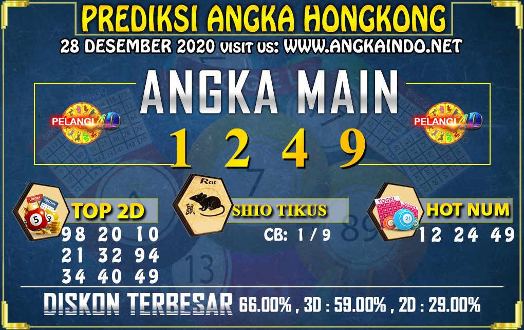 PREDIKSI TOGEL HONGKONG POOLS 28 DESEMBER 2020 ANGKA MAIN : 1 2 4 9 COLOK BEBAS : 1 / 9 SHIO : TIKUS ANGKA PANAS : 12 24 49 TOP 2D : 98 20 10 21 32 94 34 40 49