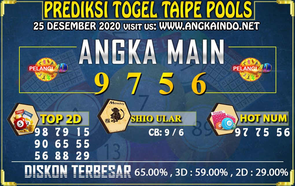 PREDIKSI TOGEL TAIPE 25 DESEMBER 2020