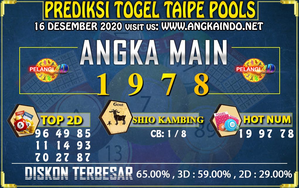 PREDIKSI TOGEL TAIPE 16 DESEMBER 2020