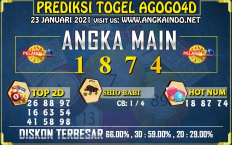 PREDIKSI TOGEL AGOGO4D 23 JANUARI 2021