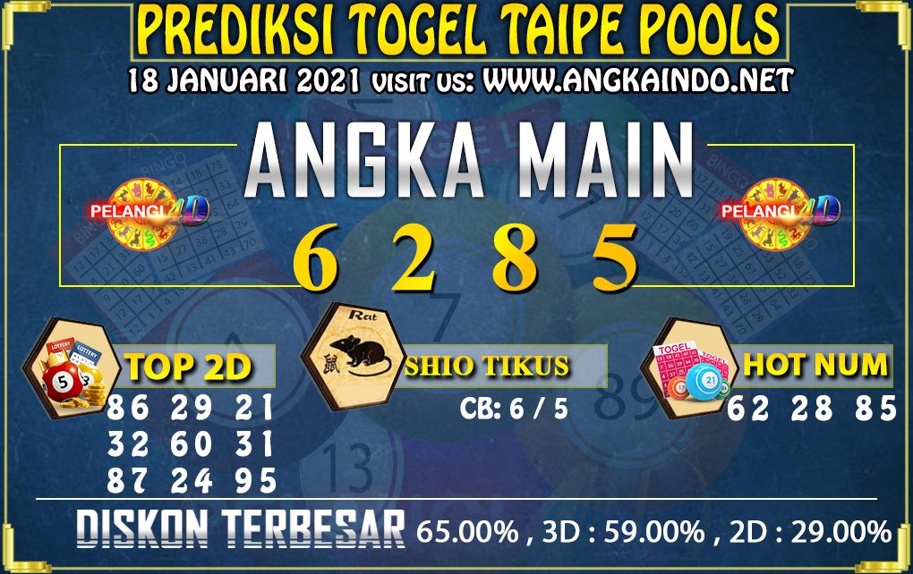 PREDIKSI TOGEL TAIPE 18 JANUARI 2021