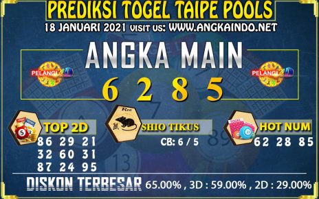 PREDIKSI TOGEL TAIPE 18 JANUARI 2021