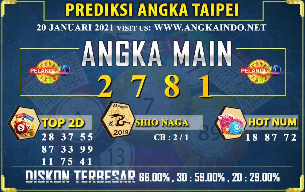 PREDIKSI TAIPEI POOLS 20 JANUARI 2021