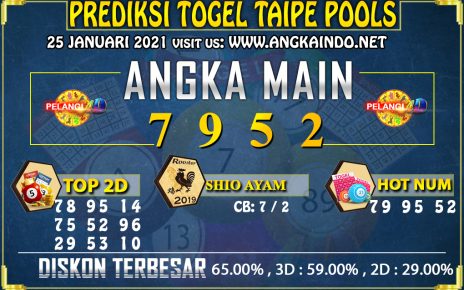 PREDIKSI TOGEL TAIPE 25 JANUARI 2021