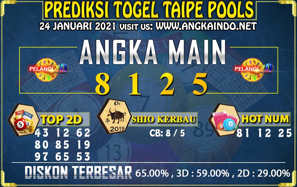 PREDIKSI TOGEL TAIPE 24 JANUARI 2021