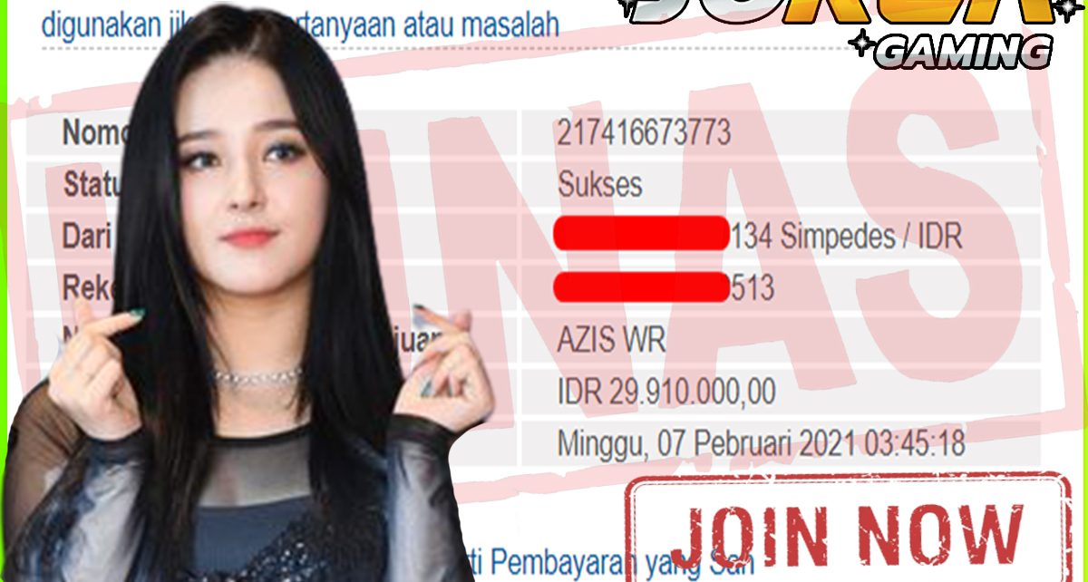 BUKTI KEMENANGAN MEMBER PELANGI4D DARI JOKER SLOT