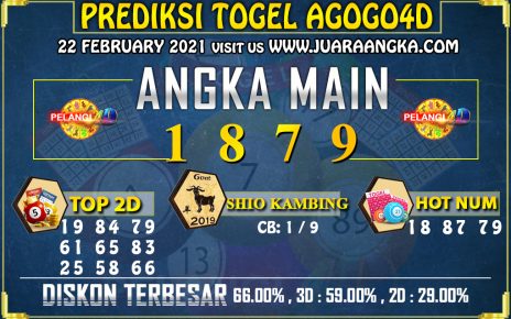 PREDIKSI TOGEL AGOGO4D 22 February 2021