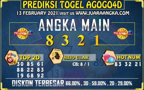 PREDIKSI TOGEL AGOGO4D 13 February 2021