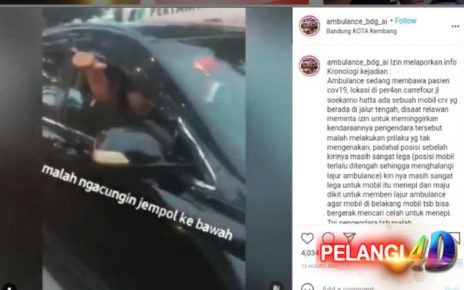 Viral Video Ambulans Pasien COVID Kini Di Hadang Mobil Di Bandung